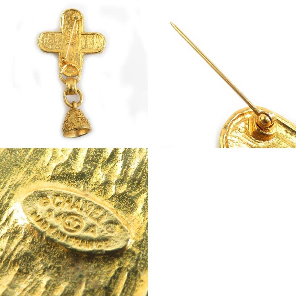 CHANEL Authentic Gold Logo Brooch - Picture 5 of 5